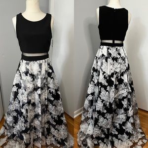 Ball gown with illusion waist. Size 2